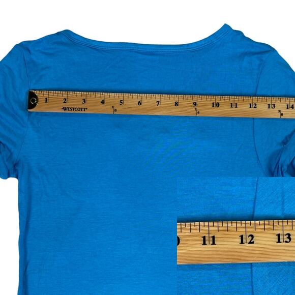 No Boundaries Blue Tee Shirt Top V-Neck Short Cuffed Sleeves JUNIORS S/CH (3-5) - Picture 7 of 12